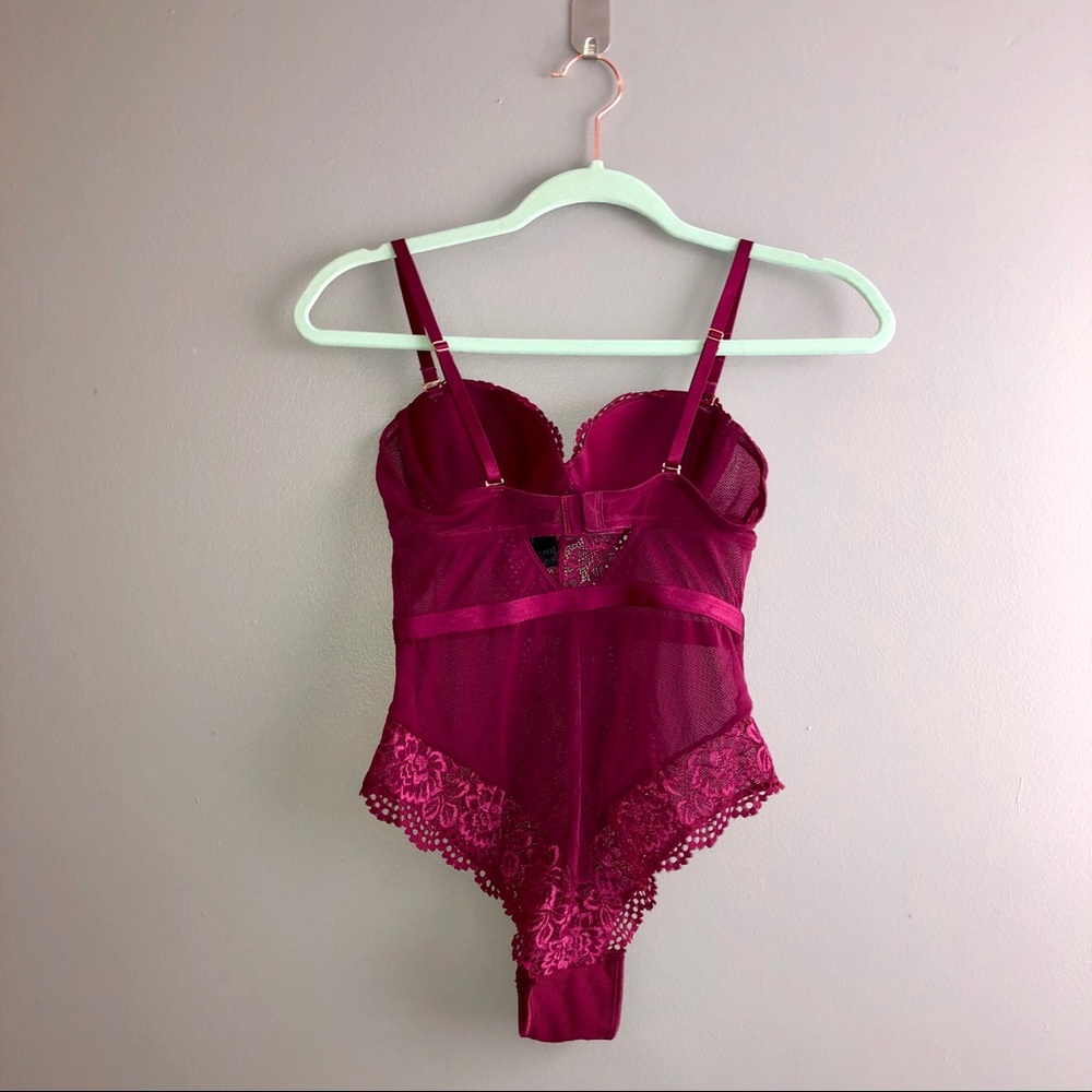 Deep Purple/Magenta Lace Body Suit XS/S NWOT - Picture 2 of 5